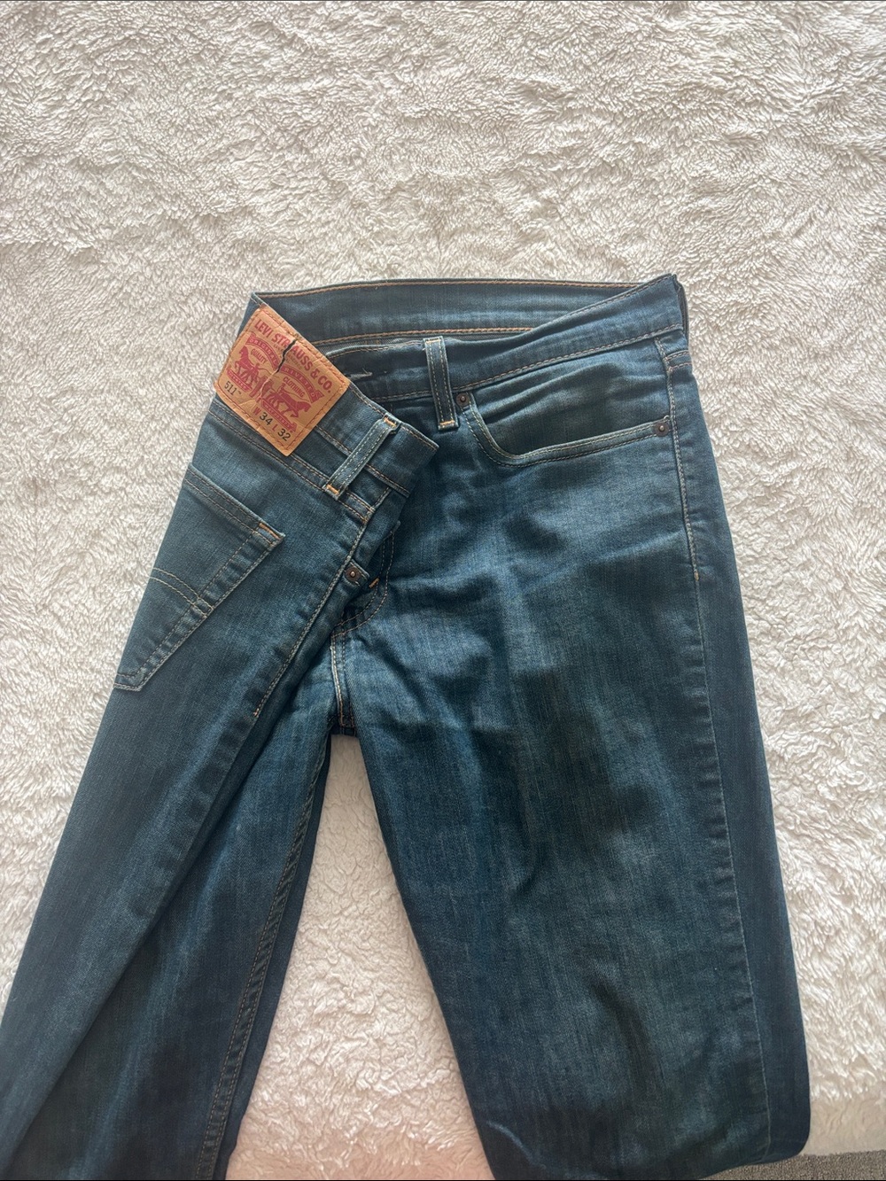 Levi's Men's Straight Jeans - Dark Blue Denim